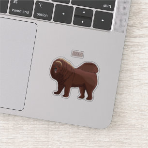 Tibetan Mastiff dog cartoon illustration Sticker
