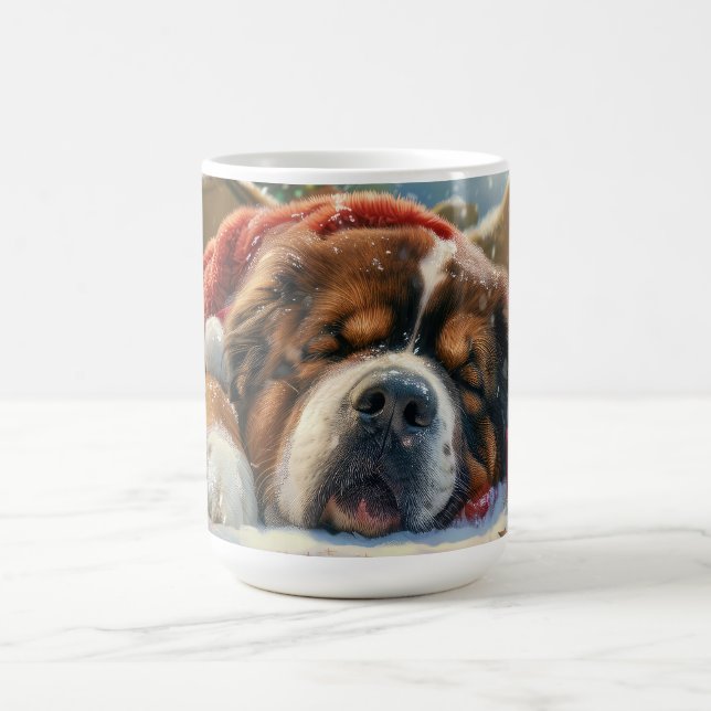 Tibetan Mastiff Dog Christmas Festive  Coffee Mug (Center)