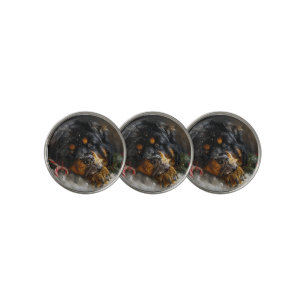 Tibetan Mastiff Dog Christmas Festive  Golf Ball Marker
