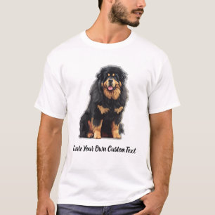 Tibetan Mastiff Dog Create Your Own Custom Text T-Shirt