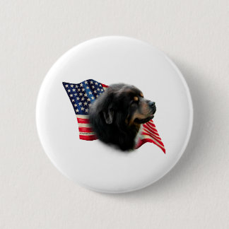 Tibetan Mastiff Flag Button