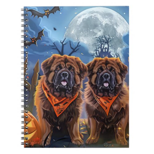 Tibetan Mastiff Halloween Spooky Notebook