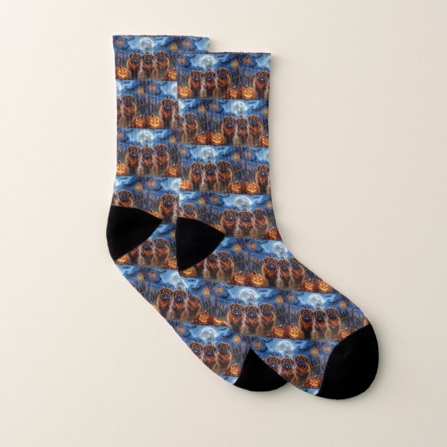 Tibetan Mastiff Halloween Spooky Socks (Pair)