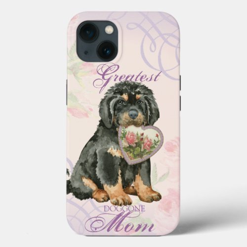 Tibetan Mastiff Heart Mom iPhone 13 Case