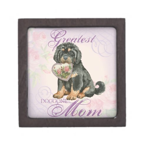 Tibetan Mastiff Heart Mom Jewelry Box