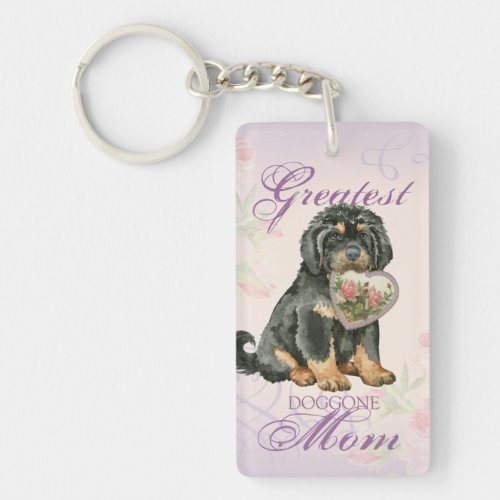 Tibetan Mastiff Heart Mom Keychain