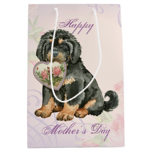 Tibetan Mastiff Heart Mom Medium Gift Bag