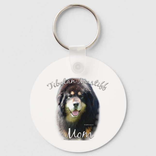 Tibetan Mastiff Mom 2 Keychain (Front)