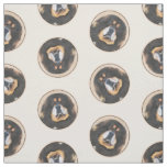 Tibetan Mastiff Painting Black and Tan Pet Dog Art Fabric