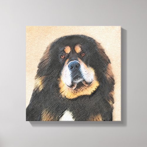 Tibetan Mastiff Painting _ Cute Original Dog Art Canvas Print