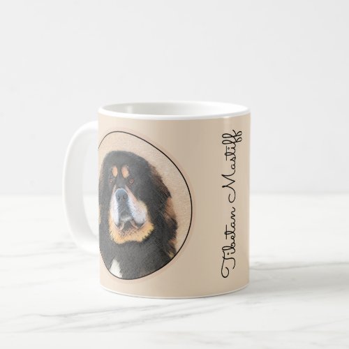 Tibetan Mastiff Painting _ Cute Original Dog Art Coffee Mug