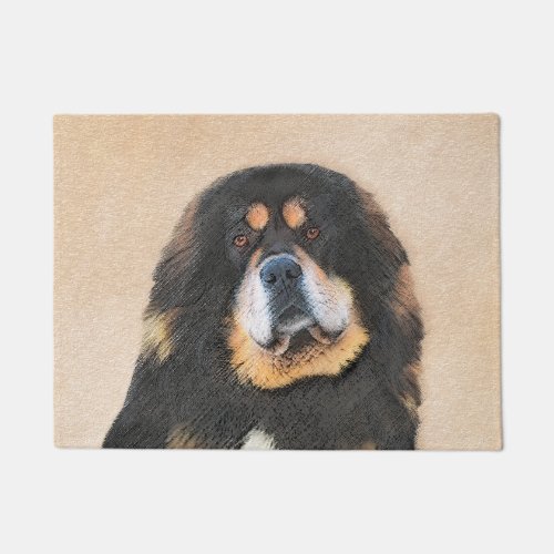 Tibetan Mastiff Painting _ Cute Original Dog Art Doormat