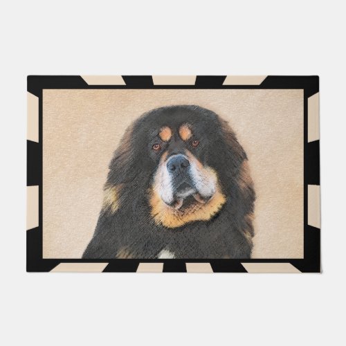Tibetan Mastiff Painting _ Cute Original Dog Art Doormat