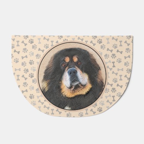 Tibetan Mastiff Painting _ Cute Original Dog Art Doormat