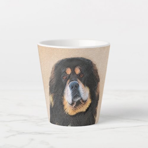 Tibetan Mastiff Painting _ Cute Original Dog Art Latte Mug