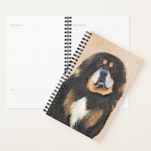 Tibetan Mastiff Painting _ Cute Original Dog Art Planner