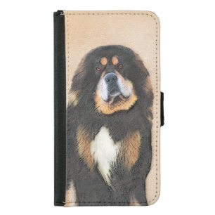 Tibetan Mastiff Painting - Cute Original Dog Art Samsung Galaxy S5 Wallet Case