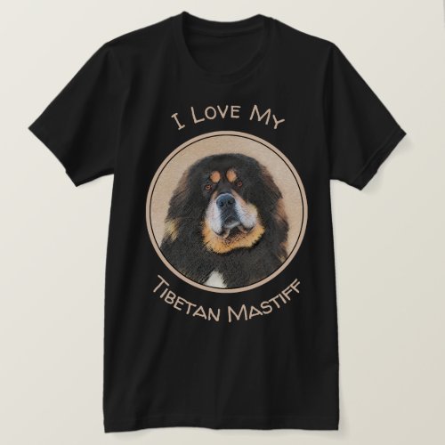 Tibetan Mastiff Painting _ Cute Original Dog Art T_Shirt