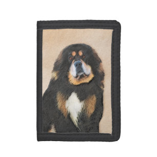 Tibetan Mastiff Painting - Cute Original Dog Art Trifold Wallet