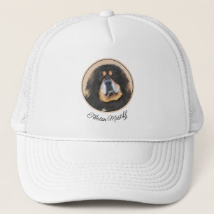 Tibetan Mastiff Painting - Cute Original Dog Art Trucker Hat