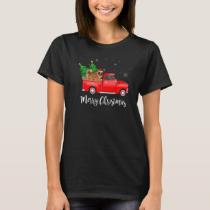 Tibetan Mastiff Red Truck Christmas Tree Xmas Dog T-Shirt