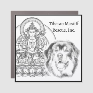 Tibetan Mastiff Rescue Logo Car Magnet
