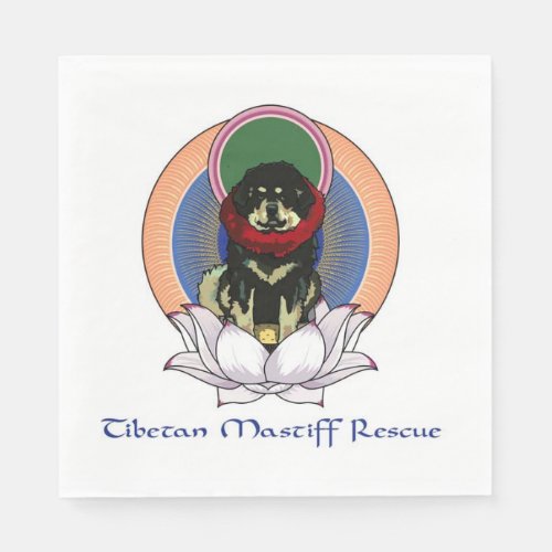 Tibetan Mastiff Rescue Logo napkin