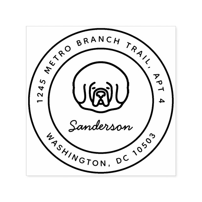 Tibetan Mastiff Return Address Stamp Self-Inking (Design)