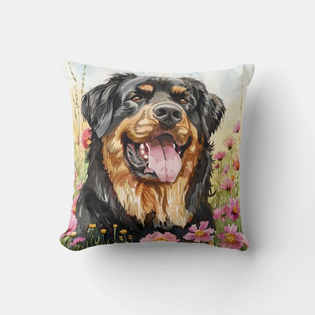 Tibetan Mastiff Throw Pillow Art Print (Front)
