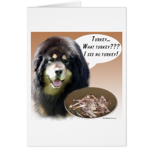 Tibetan Mastiff Turkey Cards (Front)