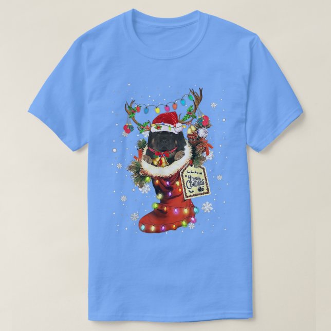 Tibetan Mastiff Xmas Boot Christmas Sock Winter Sn T-Shirt (Design Front)