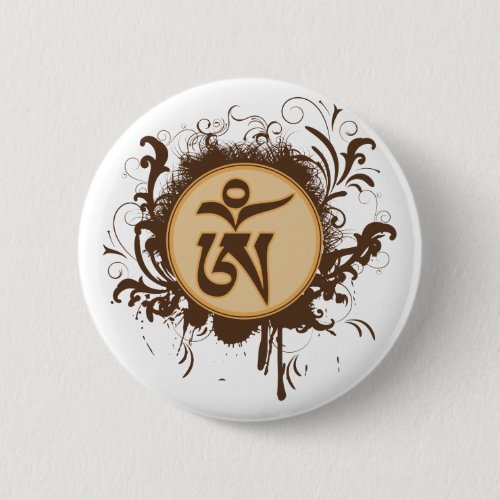 Tibetan Om Pinback Button