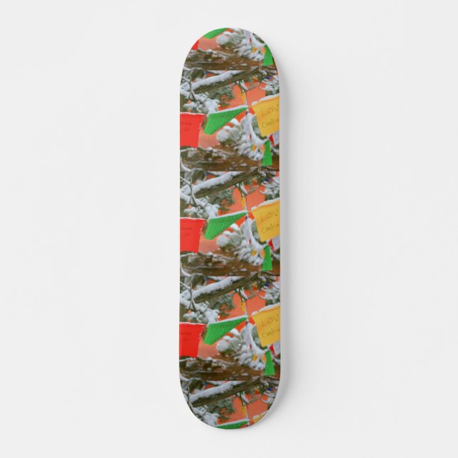 tibetan pray flag skateboard deck (Front)