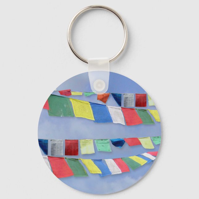 Tibetan Prayer Flags Keychain (Front)
