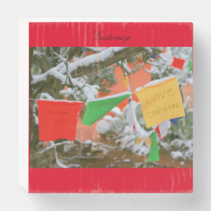 Tibetan prayer flags Thunder_Cove Wooden Box Sign