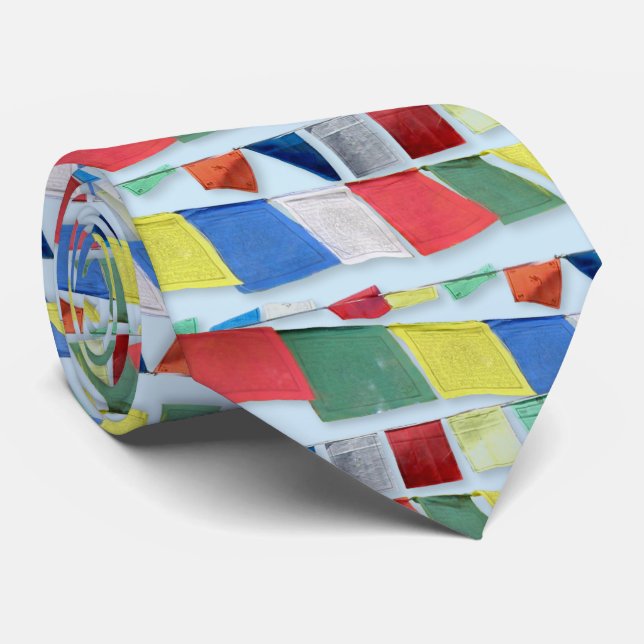 Tibetan Prayer Flags Tie (Rolled)