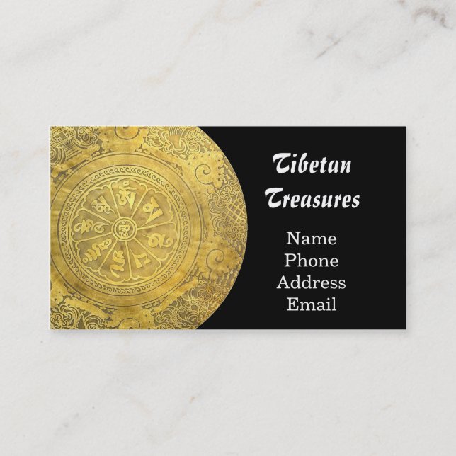 Tibetan Prayer Gong Business Card (Front)