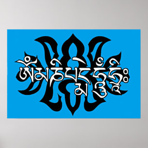 Tibetan Six True Word Mantra/Om Ma Ni Pad Me Hum Poster