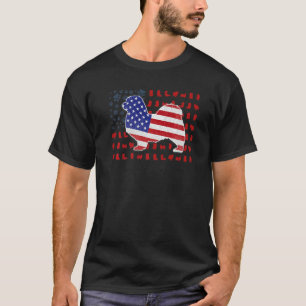 Tibetan Spaniel American Flag 4th Of July For Men T-Shirt