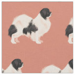 Tibetan Spaniel (B&amp;W) Fabric