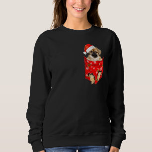 Tibetan spaniel Christmas Pocket for Tibet dog Sweatshirt