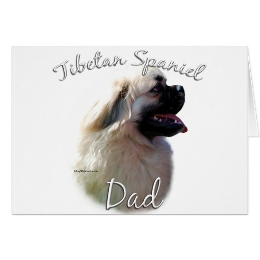 Tibetan Spaniel Dad 2 Cards (Front Horizontal)