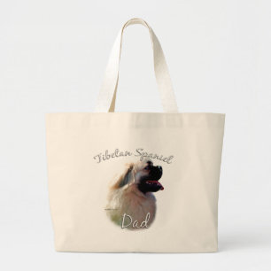 Tibetan Spaniel Dad 2 Large Tote Bag