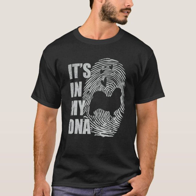Tibetan Spaniel DNA Dog Mom Dad Dog T-Shirt (Front)