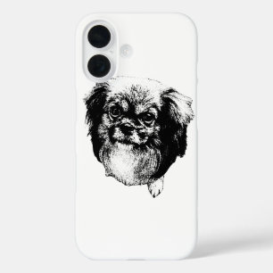 Tibetan Spaniel Dog Case – Ink Face Design