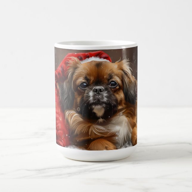 Tibetan Spaniel Dog Christmas Festive Coffee Mug (Center)