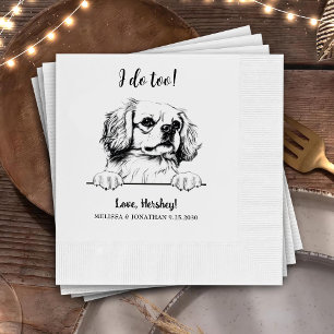Tibetan Spaniel Dog Drawing Personalized I Do Too Napkins