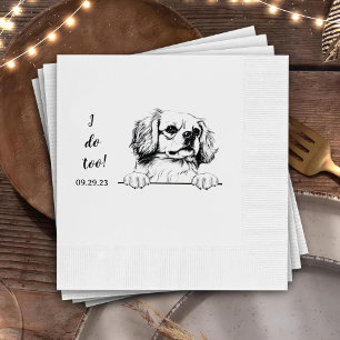 Tibetan Spaniel Dog Drawing Personalized I Do Too Napkins