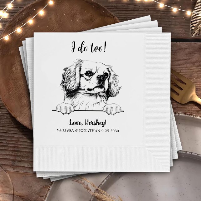 Tibetan Spaniel Dog Drawing Personalized I Do Too  Napkins (Creator Uploaded)