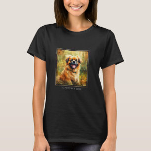 Tibetan Spaniel Dog Garden Flowers Painting Pet Mo T-Shirt